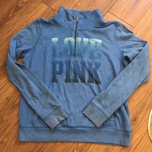 Vs pink quarter zip